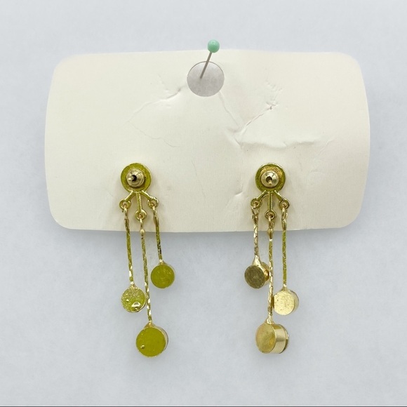 Rhinestone dangle back earrings - Picture 2 of 3